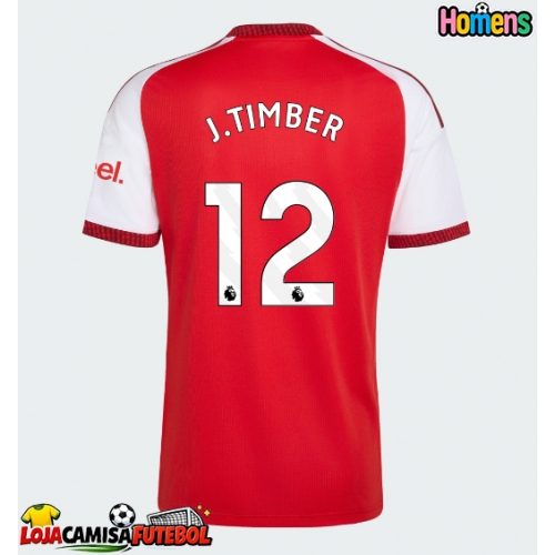 Camisa de Futebol Arsenal Jurrien Timber #12 Equipamento Principal 2026-27 Manga Curta
